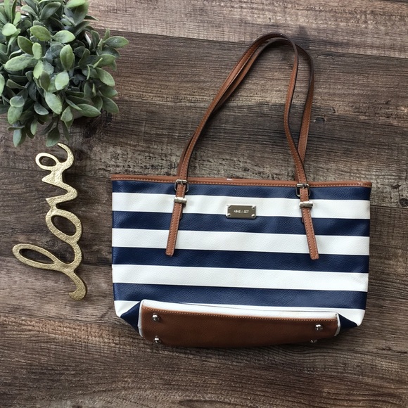 Nine West Handbags - Nine West Nautical Stripe Tote